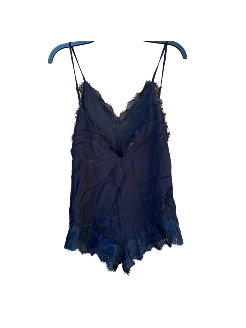 Lovers + Friends Black Lace V-Neck Romper Layered Size XS - Picture 5 of 8